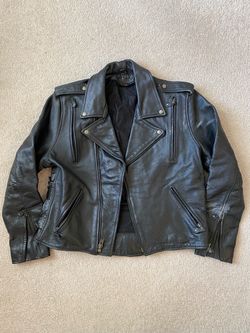 Black leather jacket