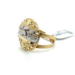 14kt Gold Two Tone Last Supper Ring 4.86grams Size 10 163188 1