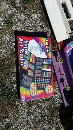 Art set crayons, markers, paint