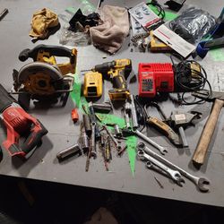 Milwaukee Sawzall Dewalt Drill And Saw, Batteries! Includes Everything!