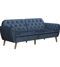 Memory Foam Futon Blue Velvet