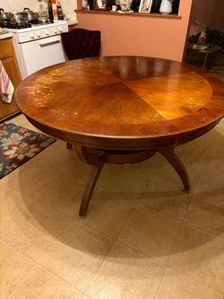 Hardwood dining table
