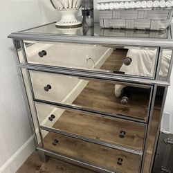 Dresser Grey With Glass Mirror