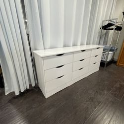 White 9 Drawer Dresser 