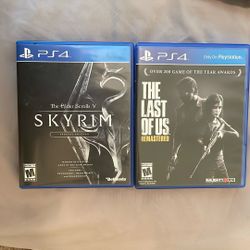 PS4 The last of us and Skyrim