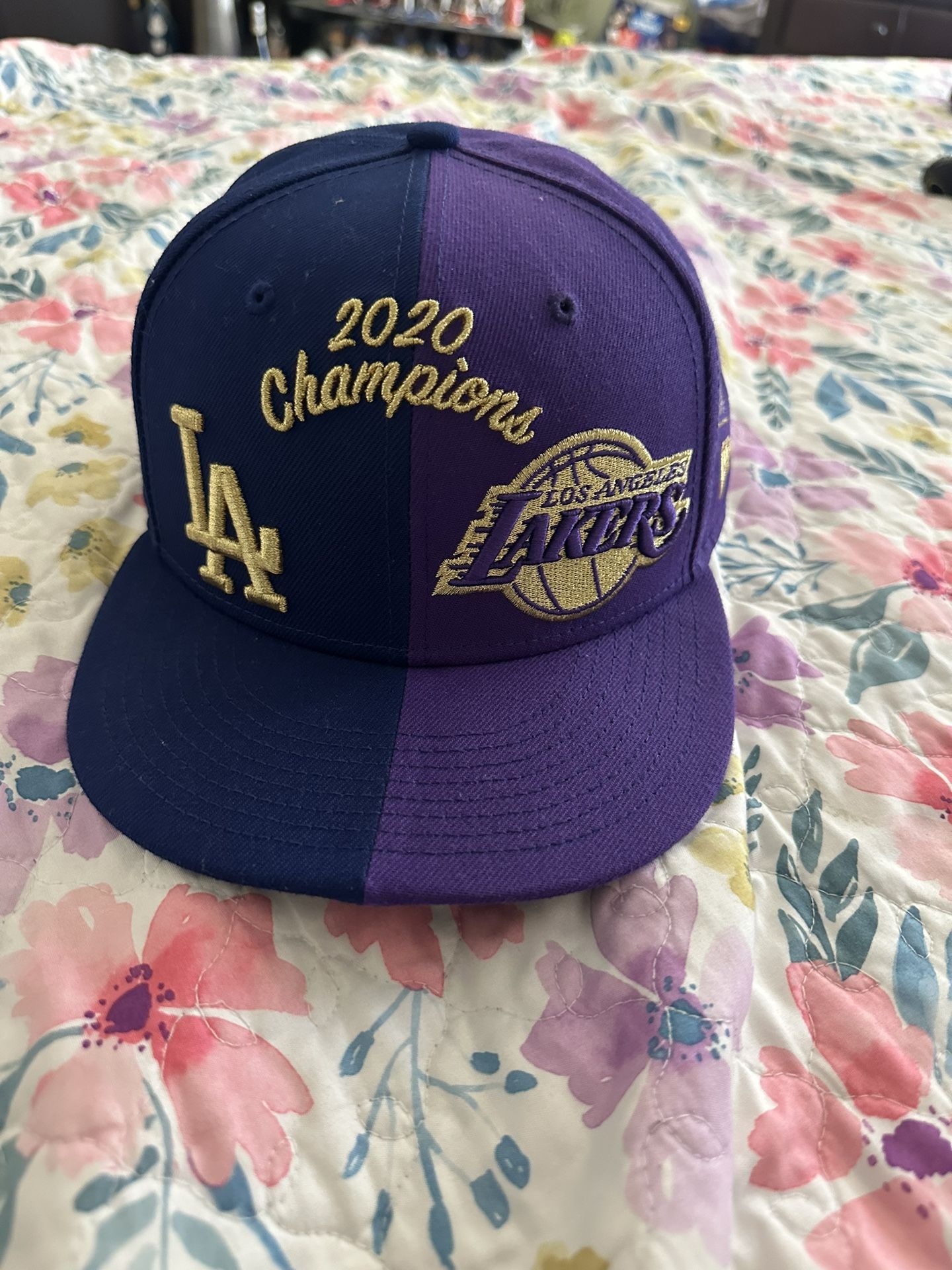 new 2020 champions Dodgers/Lakers fitted hat size 7 3/4