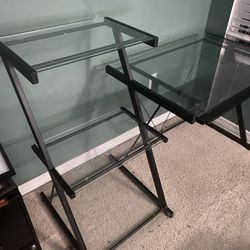 Glass Top Computer Desk