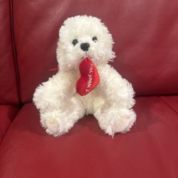 Russ Berrie Muffin Love Heart Puppy Dog I WOOF YOU Plush Toy Stuffed Animal 9"