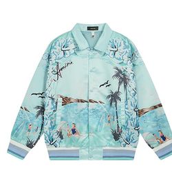 Amiri Pearl Ocean Blue Jacketamiri Pearl Ocean Blue Jacket