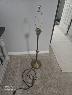 Brass Table Lamp- Has 2 Heights 2 Options For Shades