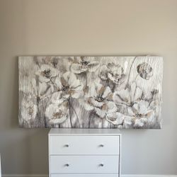 Large Floral Canvas Artwork