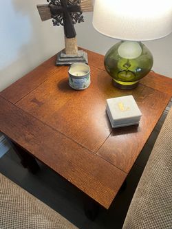 Wood end table