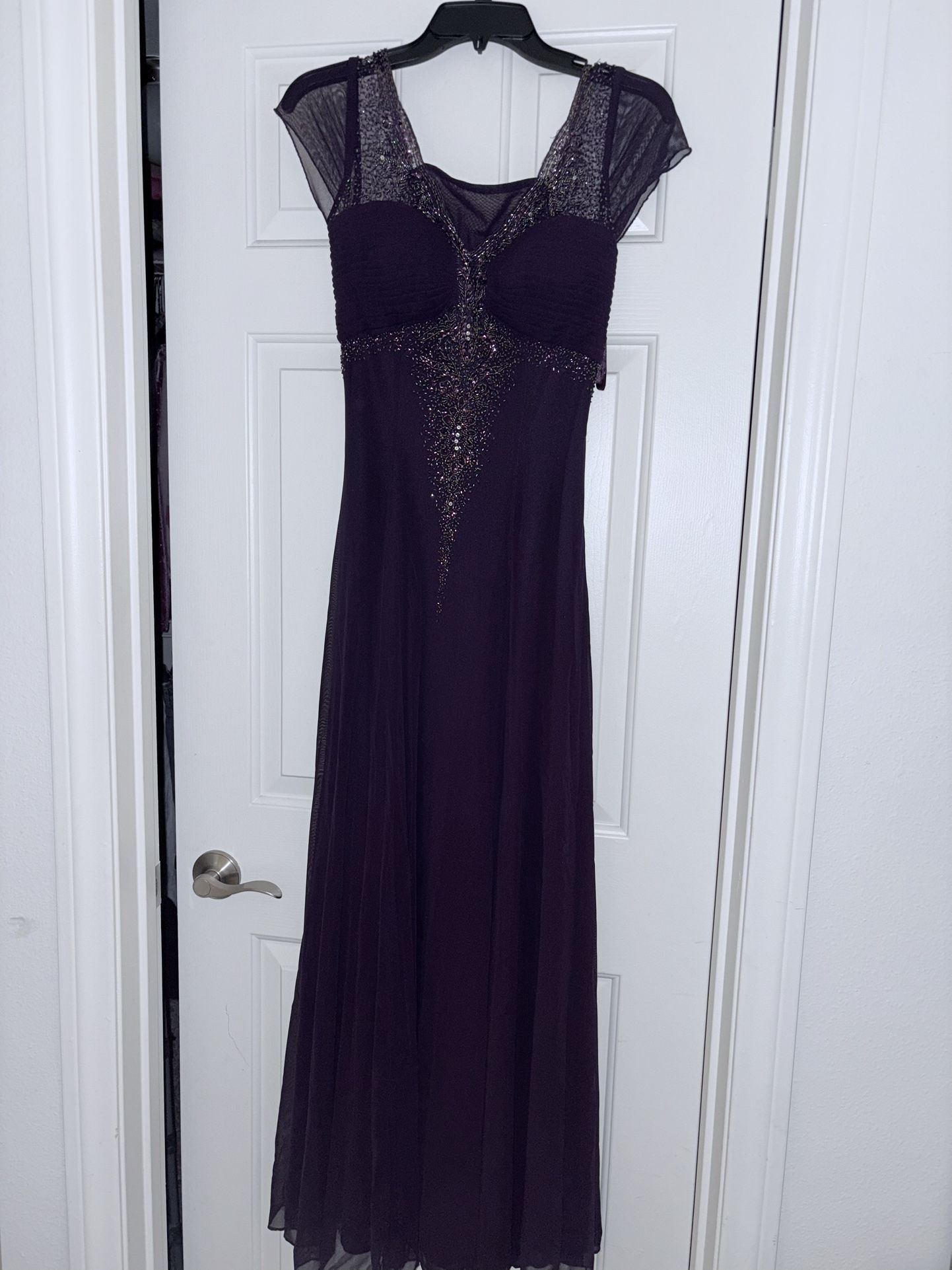 Beaded Purple Gown