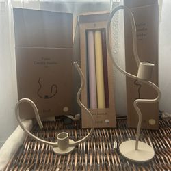 Fern Candles And Holders