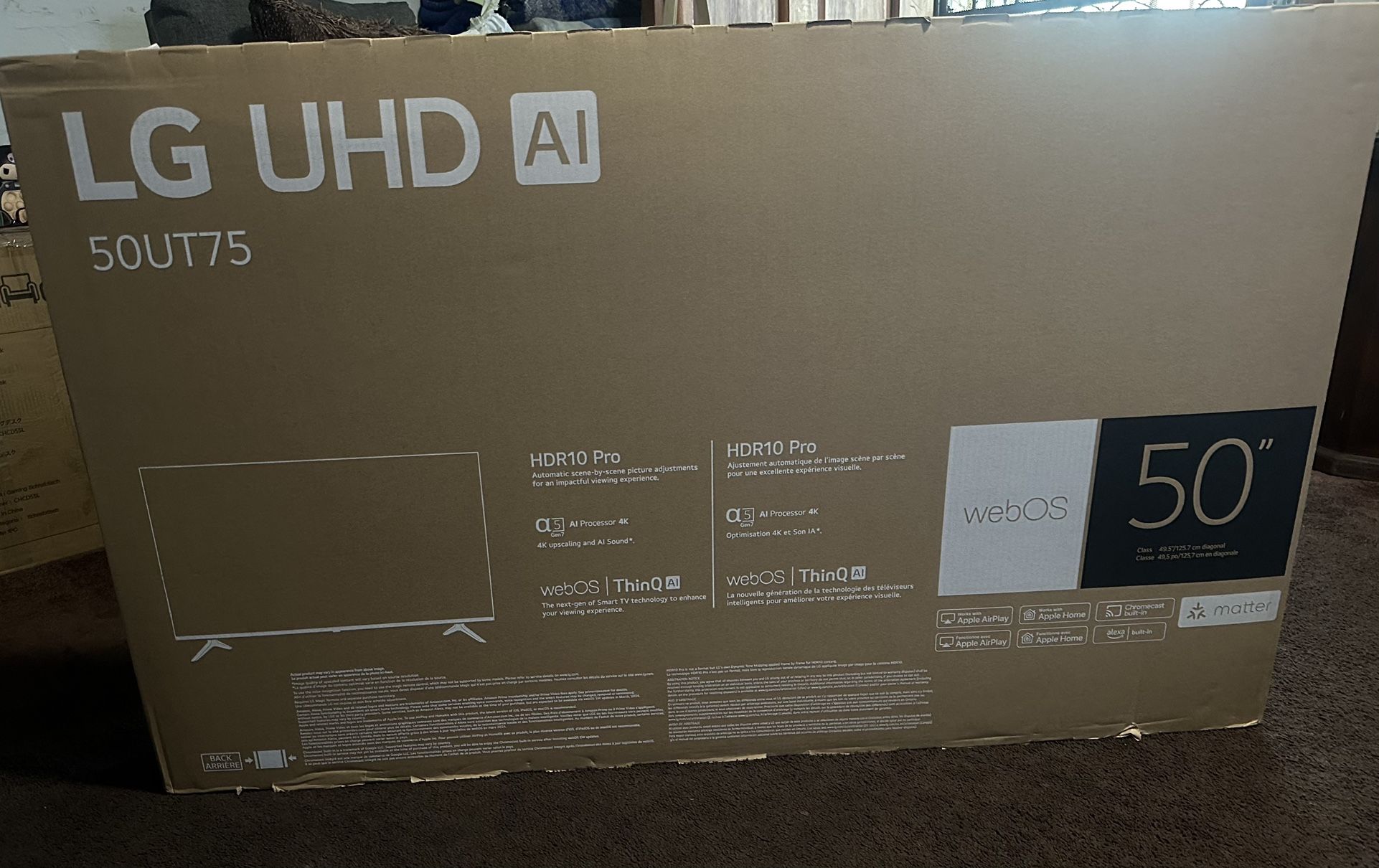 New Lg 4K 50” Tv