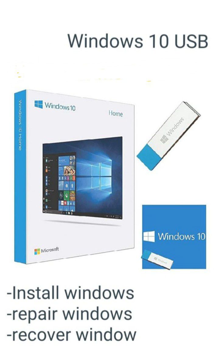 16GB Windows 10 PRO (&HOME) Installer'ed [USB] -RESTORE-RECOVERY-