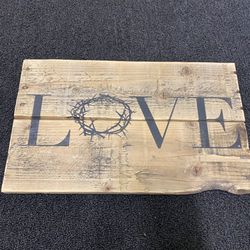 Christian Home Decor Crown Of Thorns Love Sign
