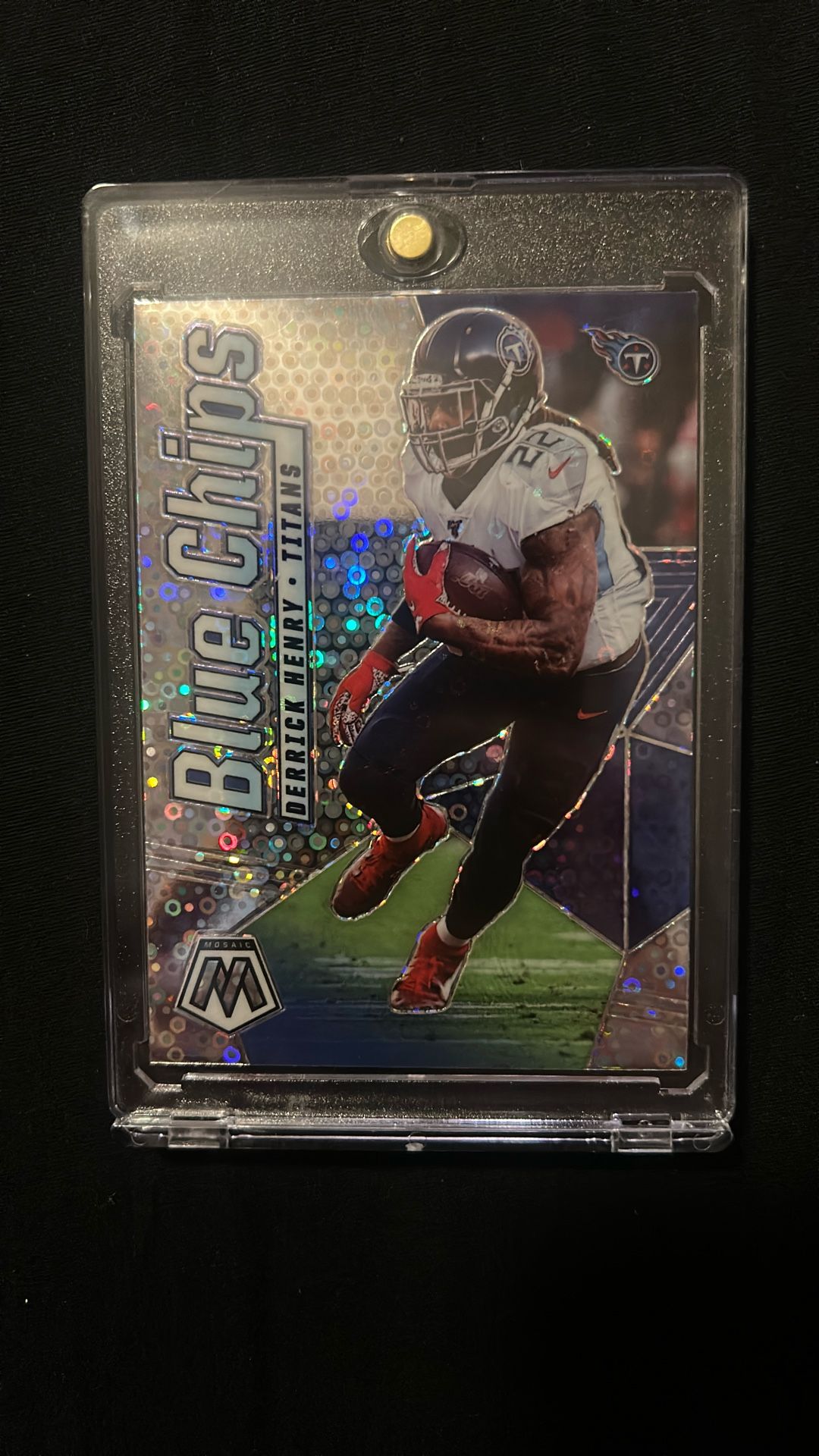 Derrick Henry Blue Chips Titans 2020 prizm Panini Mosaic Football Card