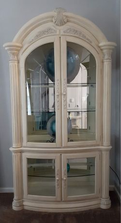 Designer Antique White China Cabinets