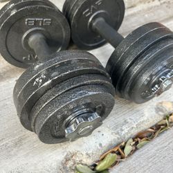 New pair of 35lb adjustable dumbbells with plates. 70lb in total