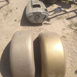Two Fiberglass Fenders And  Trike Front Piece 