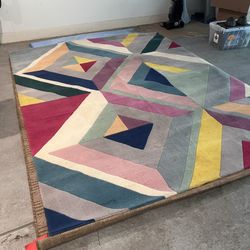 8”X10” Multicolor Thick Wool Rug SAFAVIEH