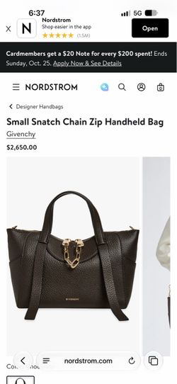 Givenchy Small Snatch Chain Zip Handheld Bag