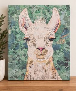 Cute No Drama Llama Canvas Wall Art