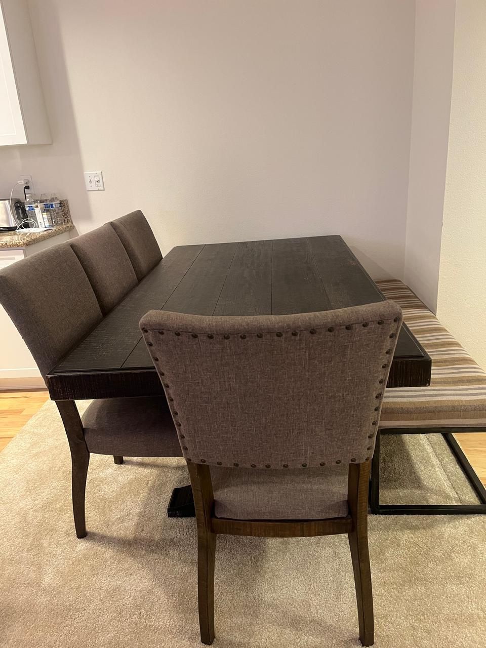 Dining Table With Bench And 4 Chairs