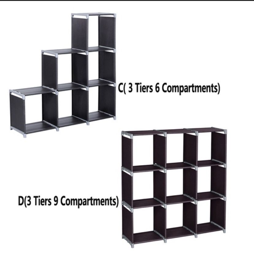 9-cube storage organizer (black/dark gray)