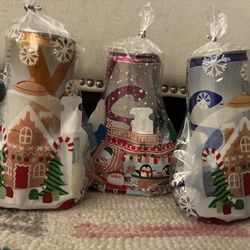Handmade Decorated Gift Bag For Happy Holidays ( XS Energy Drink, Flavored Twist Tube, Chocolate)