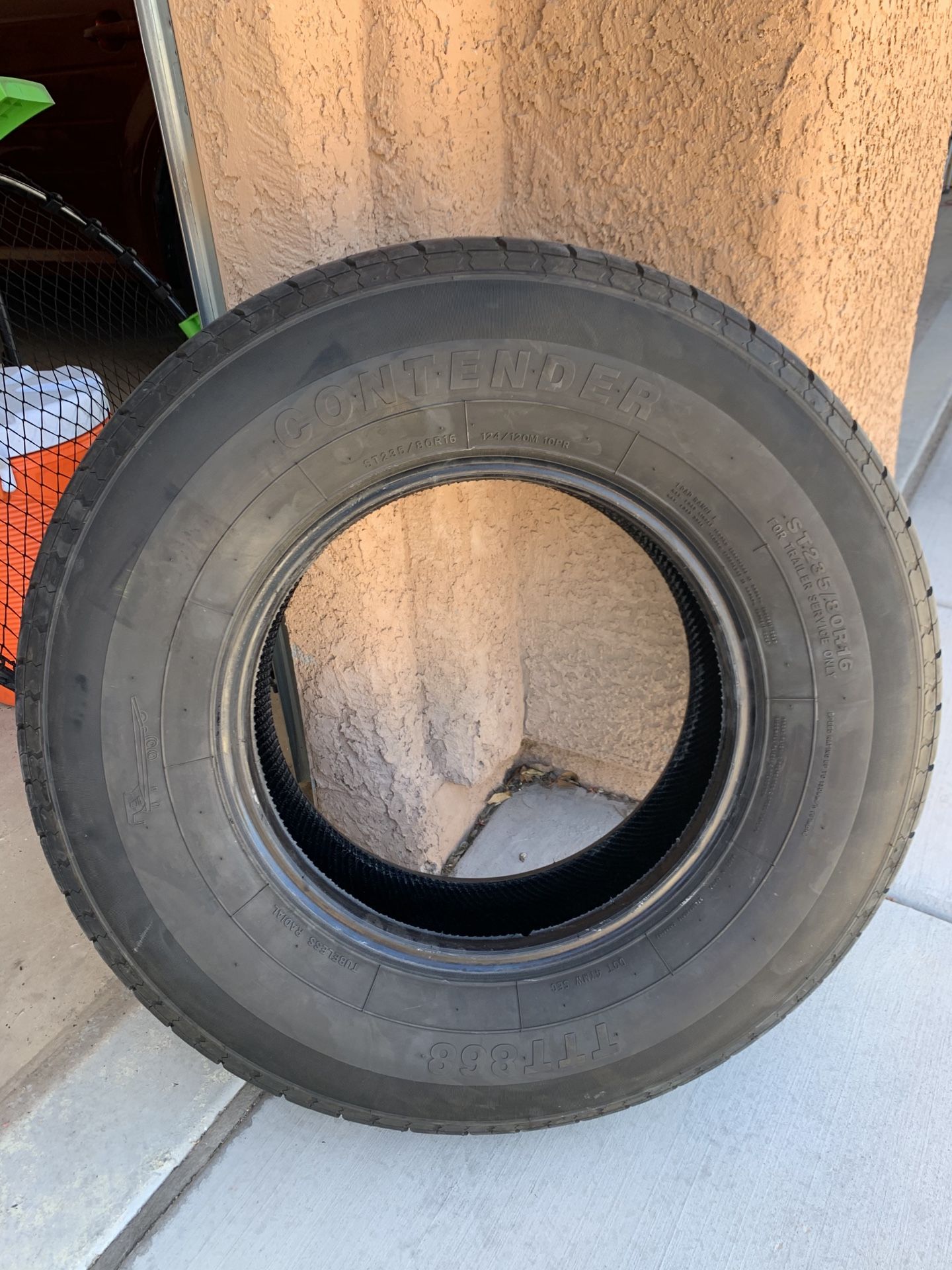 2- Trailer tires ST235 80 R16 only 150 miles on them.