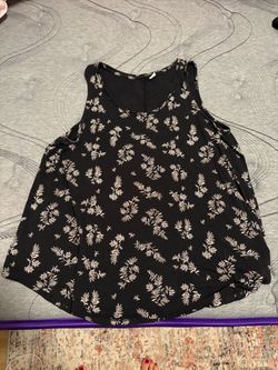 Old Navy Black Floral Tank