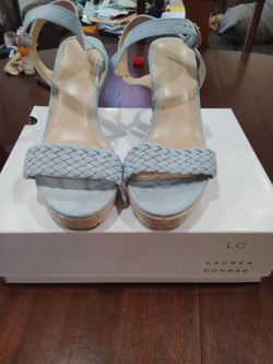 Lauren Conrad Light blue wedges