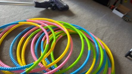 14 Colorful Hula Hoops – $15 for All . Open box