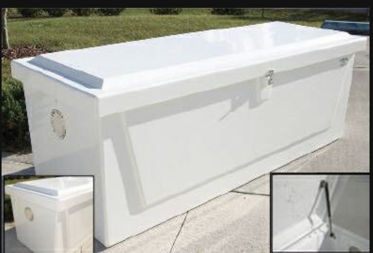 Brand New 85" Fiberglass Dock Box Now In Stock. Only $899.95