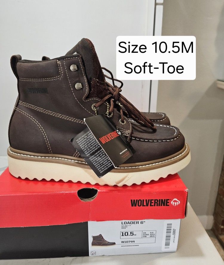 Wolverine Soft Toe Work Boots Size 10.5M