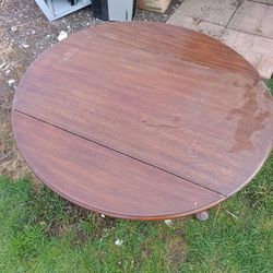 Round Coffee Table With Fold Down Sides