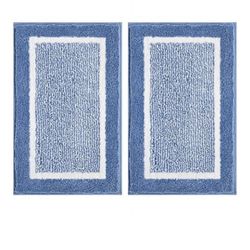 2 Pc Plush Shaggy Bath Rug Set