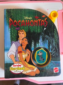 Vintage Pocahontas See N Say Storybook Talking Book Mattel Disney