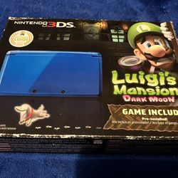  Cobalt Blue Nintendo 3DS System With Luigi's Mansion