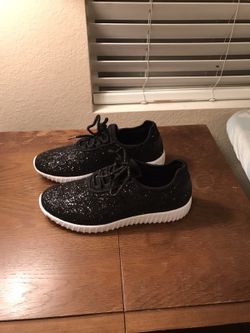 Black Glitter Shoes