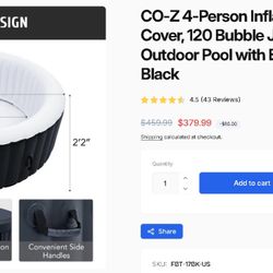 Inflatable Jacuzzi 2-4 People. Usado Muy Poco