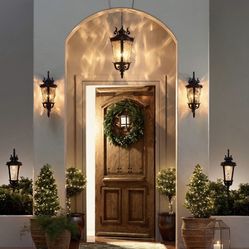 26 1/4" High Bronze Outdoor Hanging Light