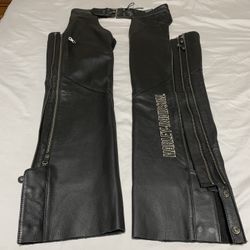 Harley Davidson Deluxe Black Leather Chaps