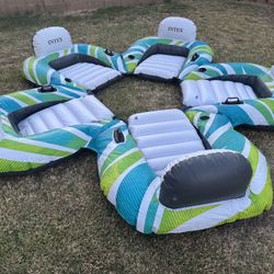 INTEX brand  5 Person Large Inflatable Lounging Pool Float with cup holder. In excellent condition. It’s available as long as you can see this post.