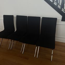 4 Black Dining Chairs | Used 