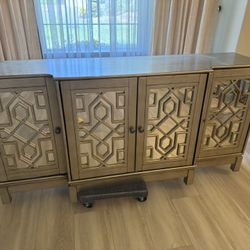 Antique Style TV Stand And Dining Serve