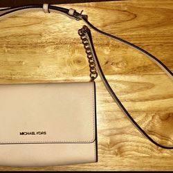 Michael Kors  Leather Crossbody Bag - Soft Pink