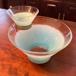 Blendo Collectible Vintage Glass Chip & Dip Set